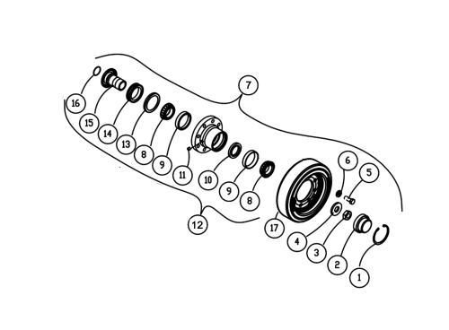 CAT MTL 257B2 Mid Wheel Bolt On